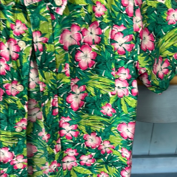 Hibiscus Poplin Shirt Janie and jack Tropical Floral Shirt - Picture 4 of 5